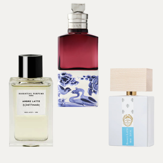 Jesienny vibe – zestaw odlewek perfum damskich | Soie Malaquais, Ambre Latte, Bianco Latte